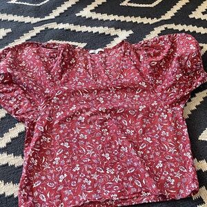 Madewell Bubble Sleeve Floral Blouse